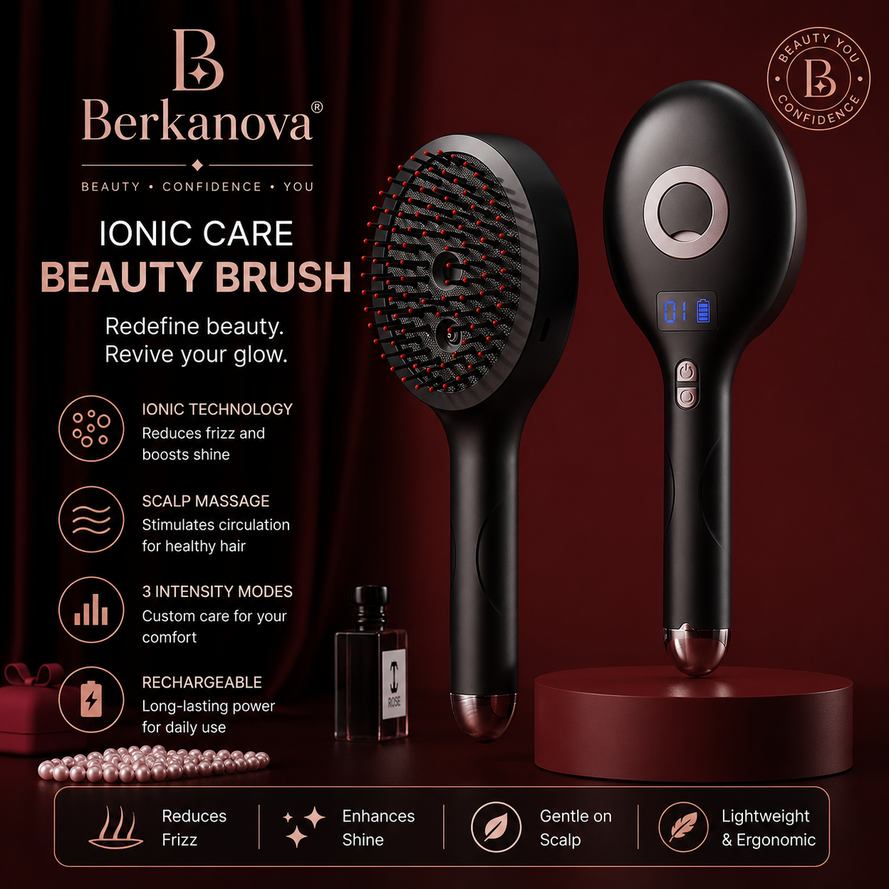 Rechargeable Red Light Therapy Hair Growth Comb