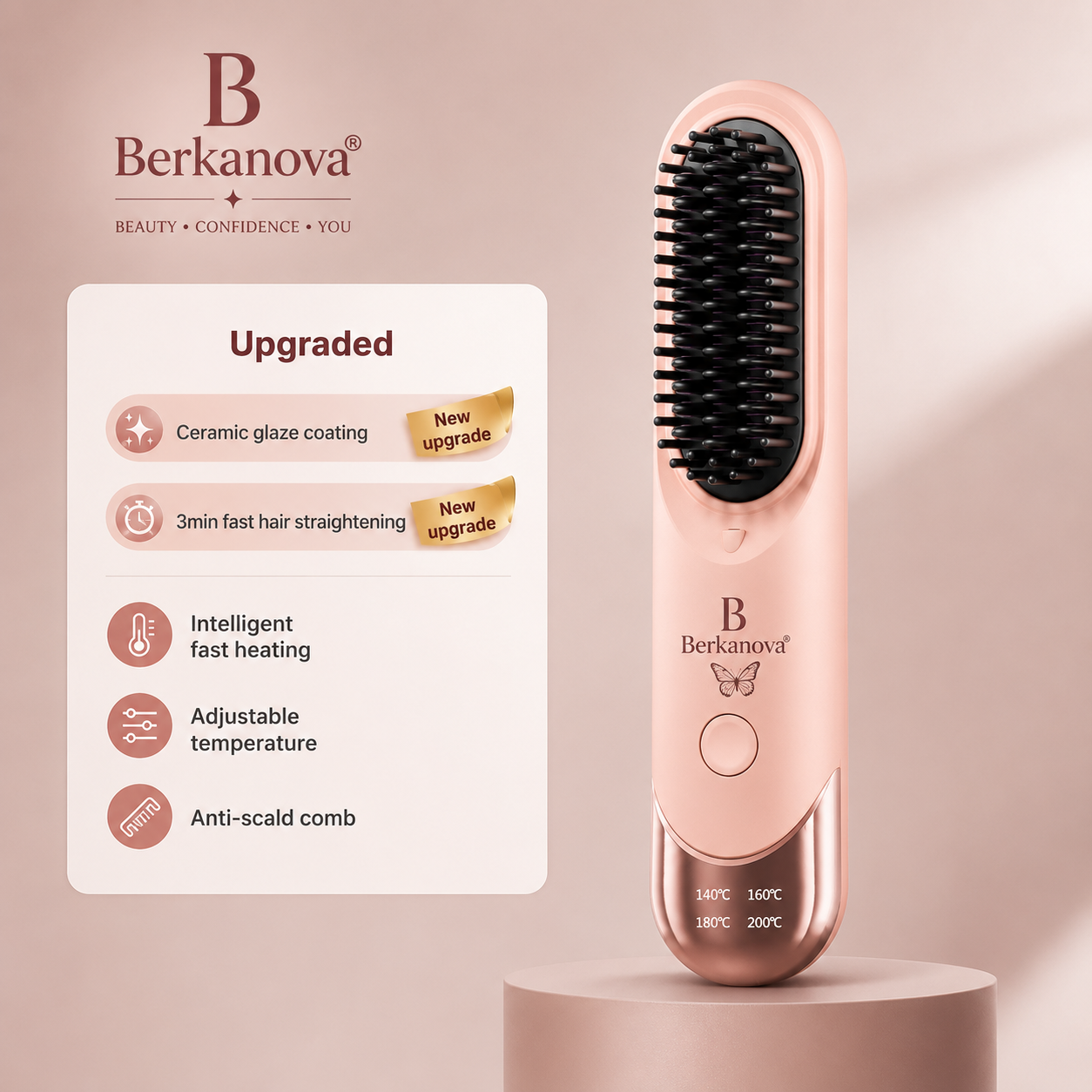 Portable Ionic Hair Care Comb with Anti-Static Technology
