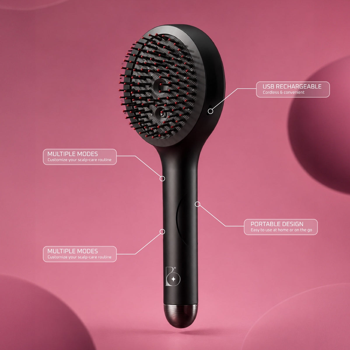 Red Light Therapy Hair Growth Comb with Vibration Massage