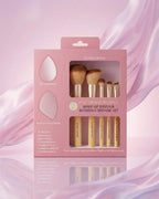 makeup brush set with sponge