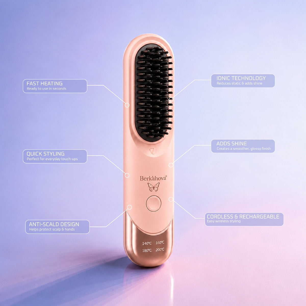 Ionic Hair Care Comb Portable Anti-Frizz Hair Styling Tool