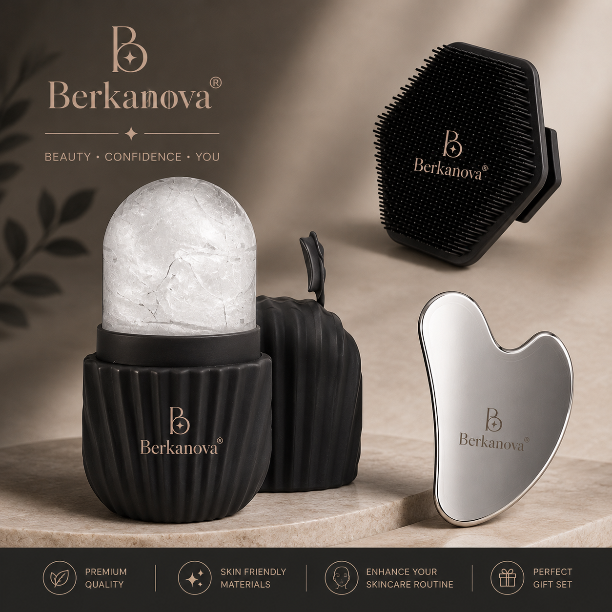 Facial Ice Roller Set with Gua Sha Tool