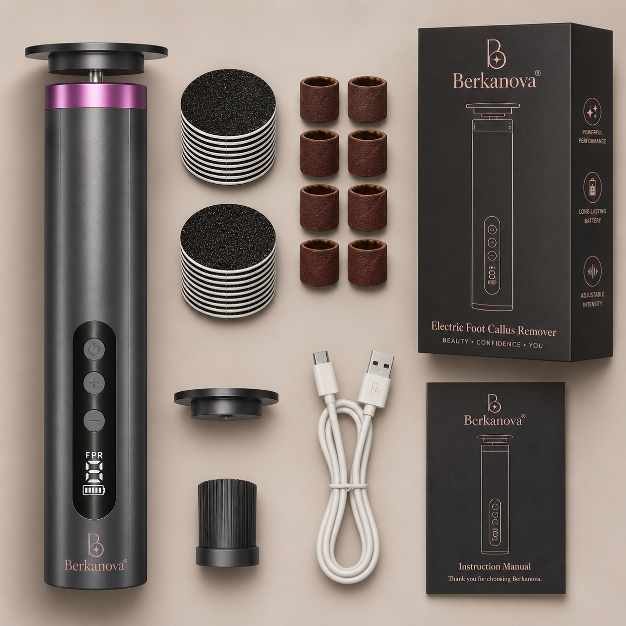 Portable Electric Foot Callus Remover for Home Use