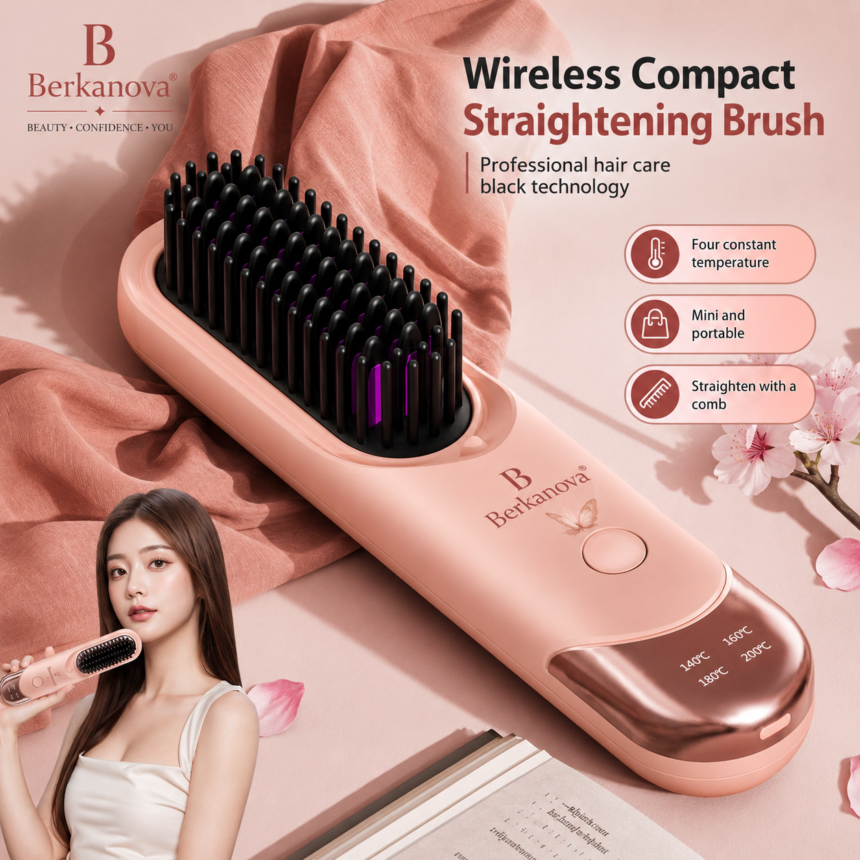 Portable Ionic Hair Care Comb Reducing Frizz