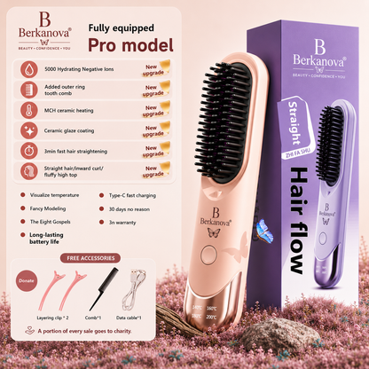Portable Ionic Hair Care Comb for Smooth Hair