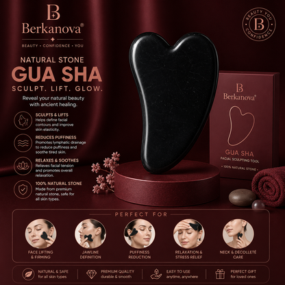Natural Jade Gua Sha Facial Massage Tool