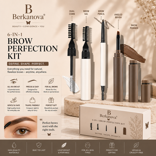 3 Piece Waterproof Eyebrow Pencil Set with Gel Cream Formula