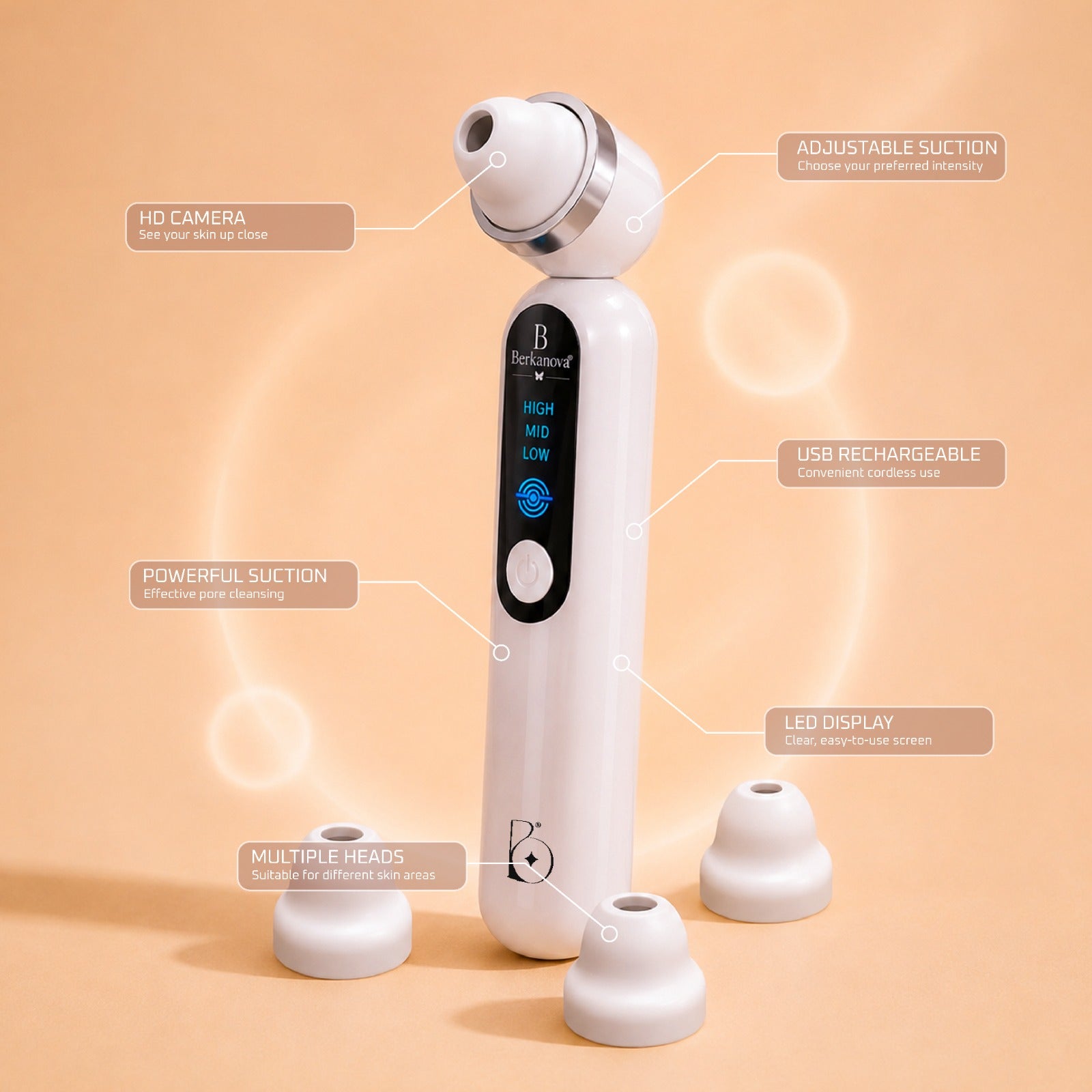 HD Blackhead Remover Vacuum with Camera & LED Display