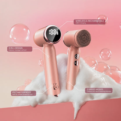 Electric Silicone Facial Cleansing Brush 3-Speed Waterproof