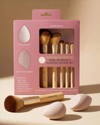 makeup brush set with sponge