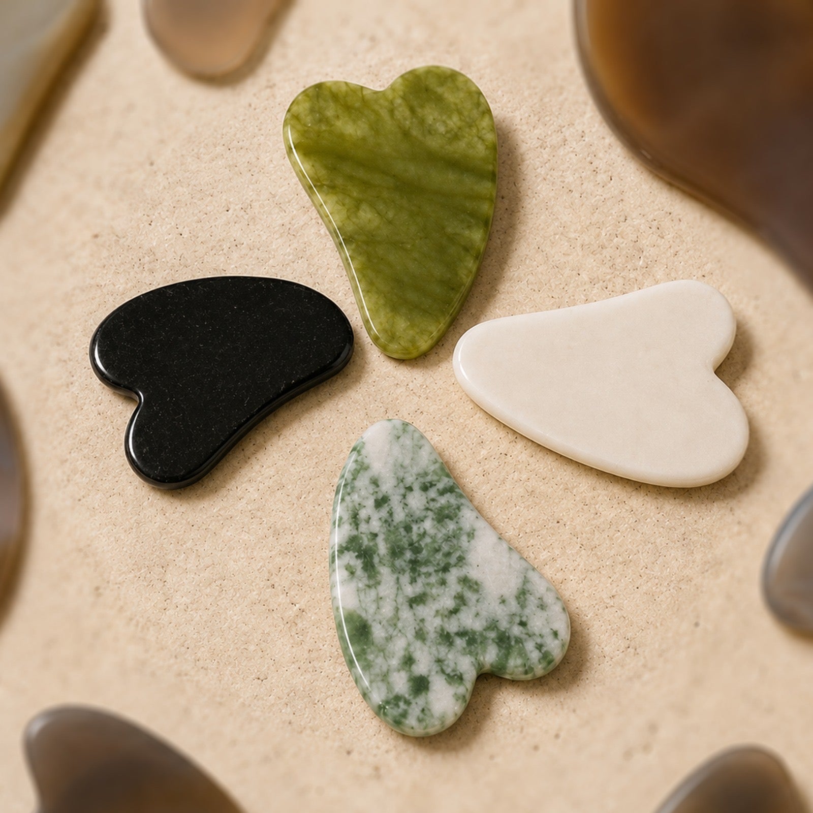 Jade Gua Sha Facial Massage Tool for Face & Body